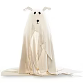White Ghost Shaped Cloth Halloween Decorative Art Installation With Various Sizes And Simple Facial Features
