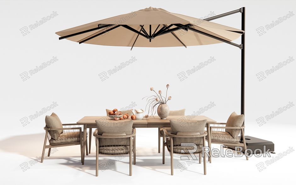 Modern Outdoor Table and Chair Dining Table and Chair Rattan Leisure Chair Outdoor Chair model