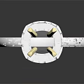 Elegant Diamond Ring With Central Stone And Small Diamonds On Silver Band