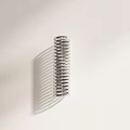 Isolated Metal Coil Spring Standing On White Background With Shadow Effect