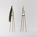 Modern Hanger Simple Coat Rack Floor Lamp 3d model