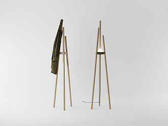 Modern Hanger Simple Coat Rack Floor Lamp 3d model