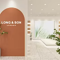 Modern Clothing Store Interior Design With Open Shelves Hanging Racks And Green Plants