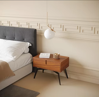 Modern bedside table bedside chandelier 3d model