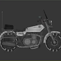White Police Motorcycle With Modern Design Windshield Black Seat And Sleek Body