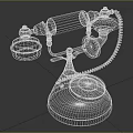 Vintage Telephone With Rotary Dial And Coiled Cord As Classic Daily Electrical Appliance