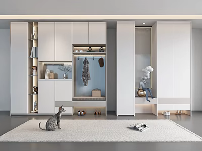 Modern Partition Shoe Cabinet Entrance Shoe Cabinet 3d model