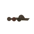 Stylish Curtain Accessories With Red Brown White Checkered Wrinkled Fabric Texture