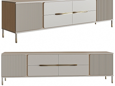 TV Cabinet Glam TV Media Console 3d model