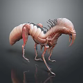Sci Fi Fantasy Game Movie Character With Exoskeleton Segmented Body And Spiked Appendages
