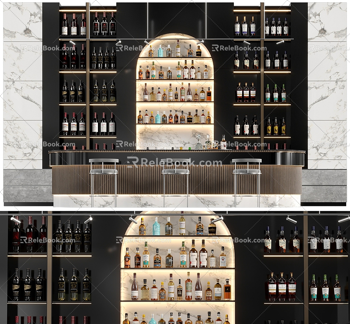 Bar Bar Bar Wine Rack Wine Cabinet 3d model