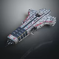 Futuristic Sci Fi Spaceship Hull With Armored Deck And Module Details