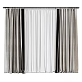 Gray Velvet Curtains With Sheer Layers For Modern Living Room Windows