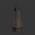Vintage Architectural Decorative Dome With Lattice Windows And Tall Carved Column Elements