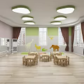 Modern kindergarten multi-function hall 3d model