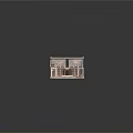 Classic Ancient Roman Atrium With Intricate Mosaic Flooring Decorative Wall Frescoes And Wooden Benches
