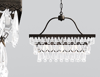 Industrial LOFT crystal chandelier 3d model