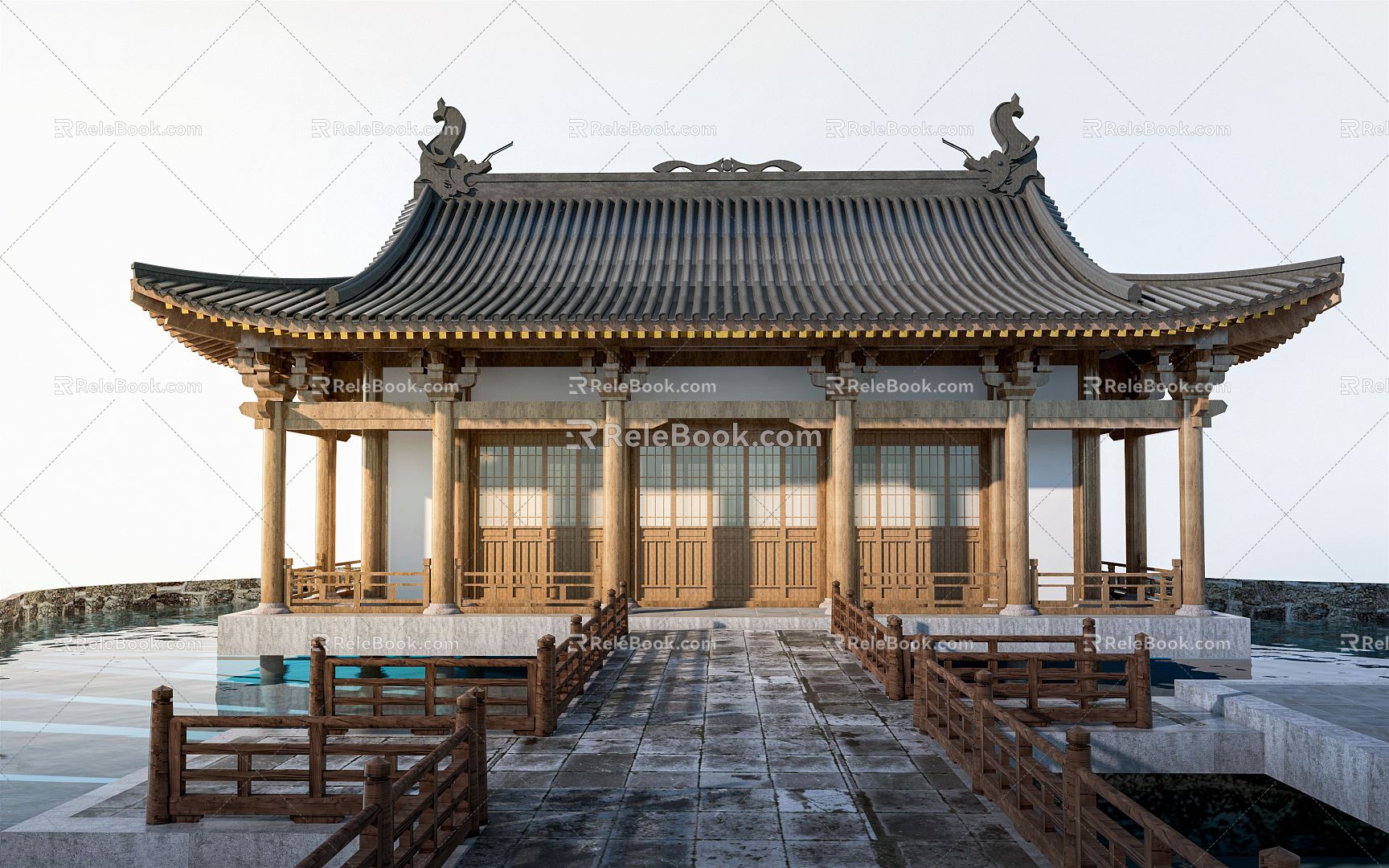 Chinese Ancient Architecture Homestay Architecture Village House Ancestral Temple Ancestral Hall Courtyard 3d model