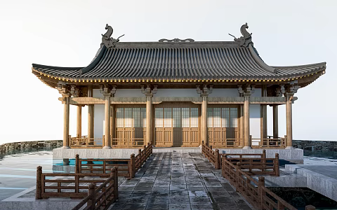 Chinese Ancient Architecture Homestay Architecture Village House Ancestral Temple Ancestral Hall Courtyard 3d model