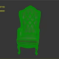 Classical Purple Velvet Armchair With Carved Wooden Armrests And Ornate Backrest Design