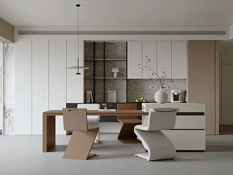 Modern Minimalist Restaurant 3d model