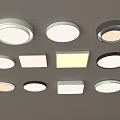 Modern Home Ceiling Lights With Different Round And Square Sleek Designs 3d model