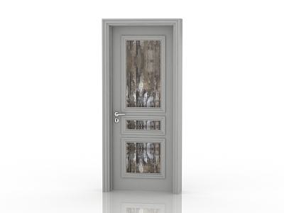 Jianou solid wood door interior door 3d model