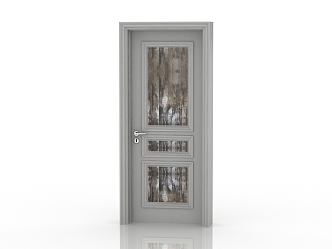 Jianou solid wood door interior door 3d model