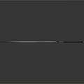 Ornate Decorative Sword Featuring Silver Blade Brown Handle And Golden Tassel
