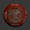 Red Old Worn Gas Cylinder Equipment With Scratched Surface For Industrial Storage