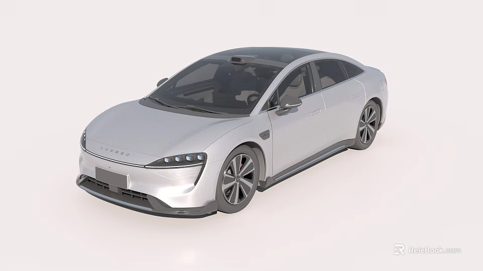 Silver Modern Sedan Featuring Sleek Exterior And Stylish Alloy Wheels 3d model 