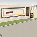 Modern Feature Wall Design With Ornate Patterns And Decorative Panels 3d model