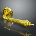 Golden Door Handle Hardware Tool Featuring Elegant Design and Shiny Finish for Home Use