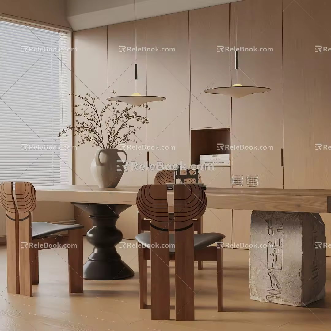 Modern dining table 3d model