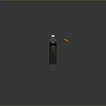 Tactical Custom Weapon Pistol With Silver Barrel Gold Accents And Brown Grip