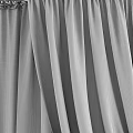 Elegant Draped Curtains With Sheer Middle Panel And Ribbon Ties For Home Decor 3d model