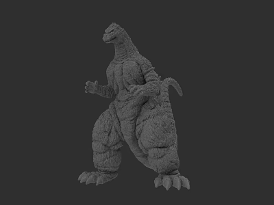 Reptile Standing 3D Model With Rough Skin Texture And Muscular Limbs 3d model