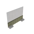 Modern Accent Wall With Vertical Stripes And Green Upholstered Panel Design