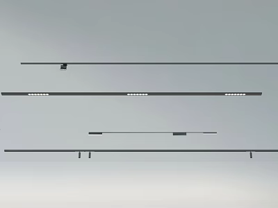 Modern Linear Lighting Combination With Sleek Design And Multiple Fixtures For Home Interior 3d model