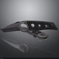 Folding Knife With Carbon Fiber Handle And Metal Blade Circular Hole Design