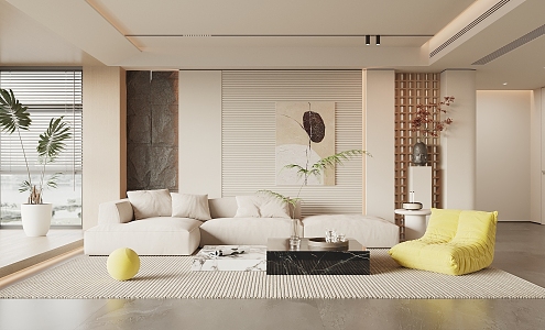 modern living room 3d model