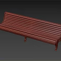 Outdoor Bench with Wooden Slats and Metal Frame Simple Design