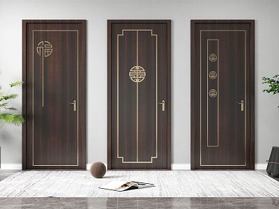 New Chinese Style Flat Door model