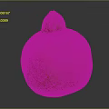 Single Fresh Ripe Red Pink Pomegranate Fruit on Dark Background with Natural Texture