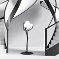 Modern Spiral Staircase Design With Black Railings White Steps And Minimalist Interior Style