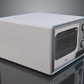 Cube Shaped White Computer Case With Glass Front Door And Control Dials
