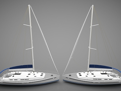 Modern yacht boat model