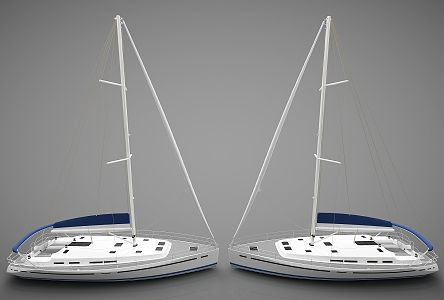 Modern yacht boat 3d model