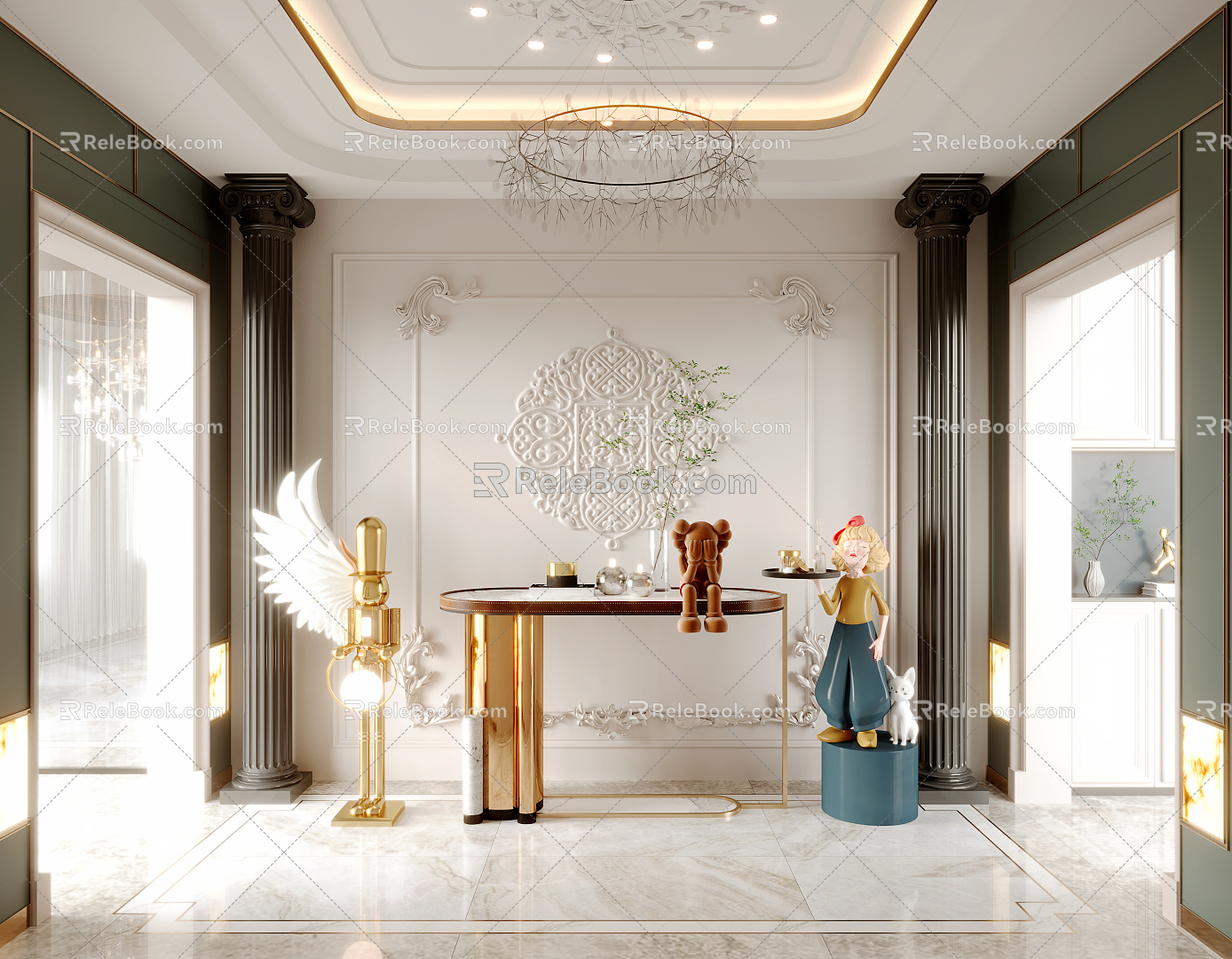 French Entrance Entrance Hallway 3d model