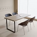 Modern Dining Table and Chair Combination Dining Chair Single Chair Dining Table 3d model